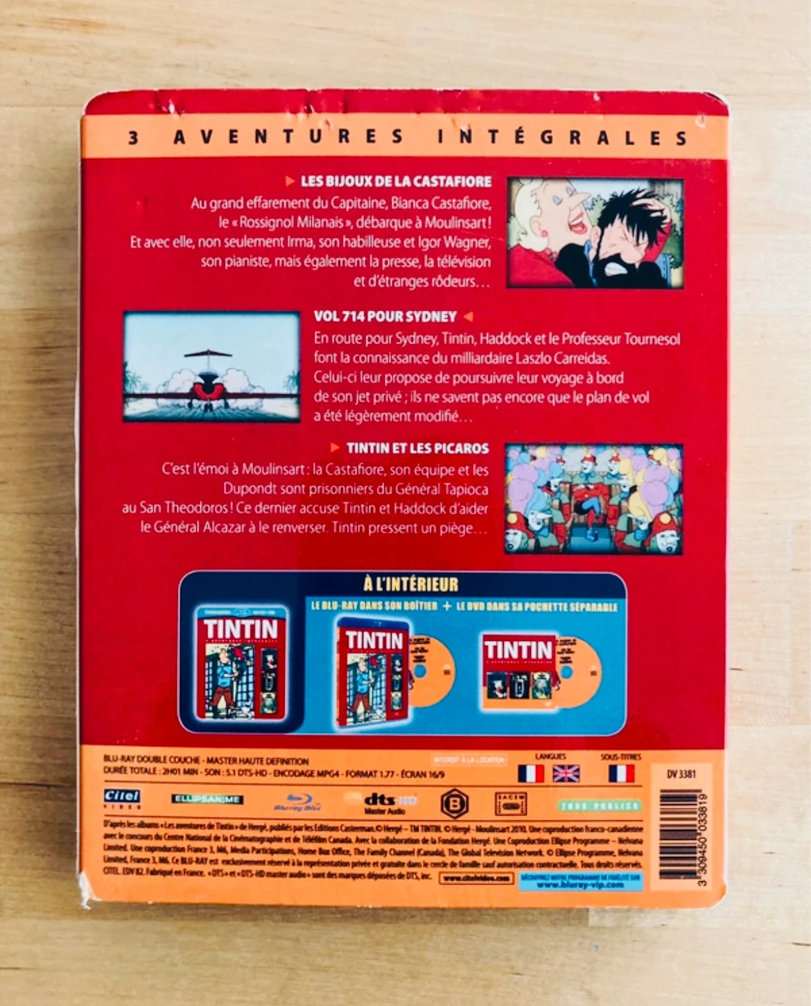 Coffret Blu-ray DVD Tintin 3 aventures intégrales. – photo 2